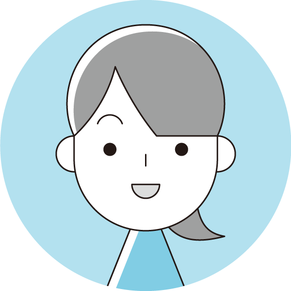 ポニーテールの女性のイラスト